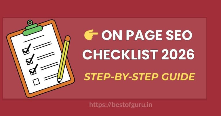 On Page SEO Checklist 2026 Guide
