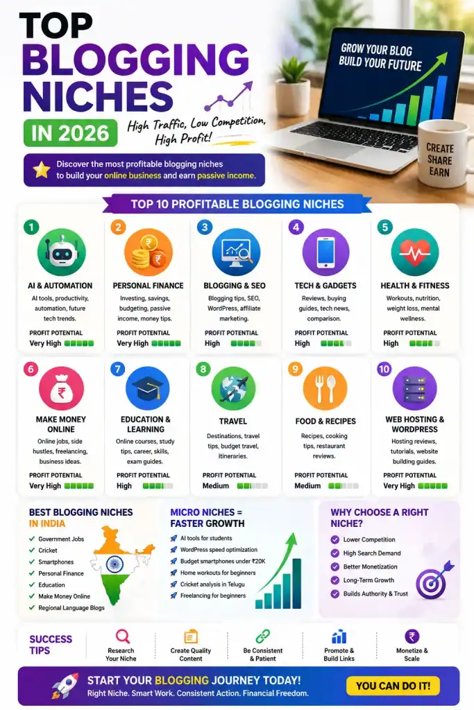 Best Blogging Niches for Beginners 2026