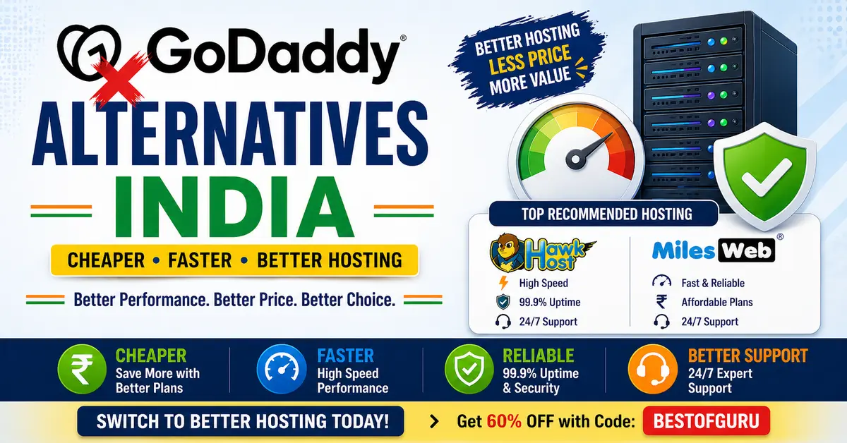 Best GoDaddy Alternatives in India (2026) – Cheaper, Faster & Better Hosting