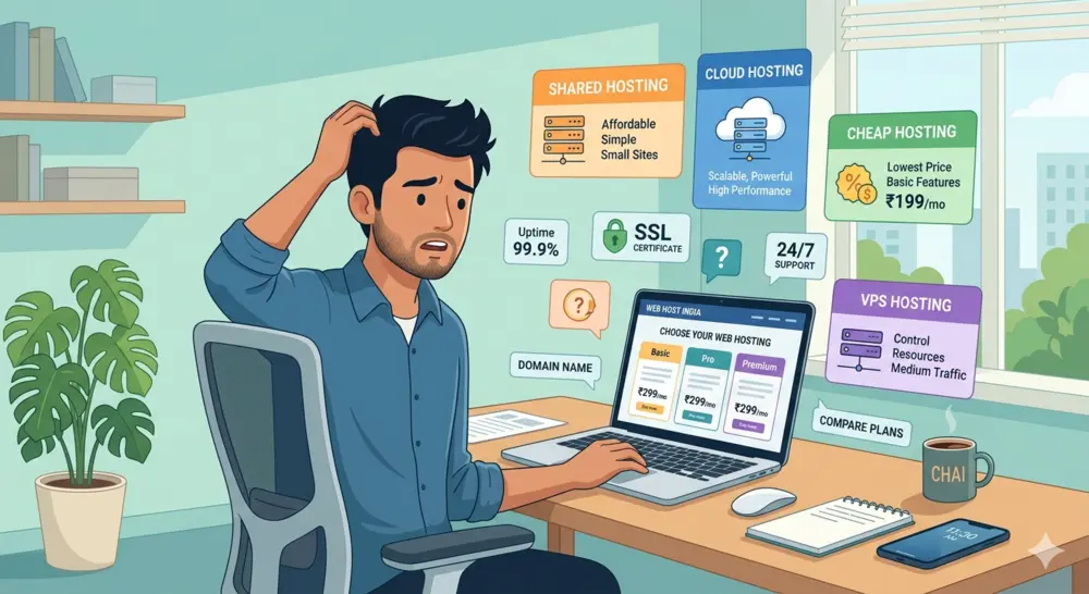 confused about how to choose web hosting in India ?