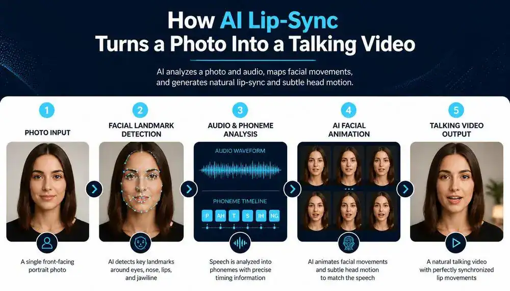 How AI lip sync turns a photo into a talking video